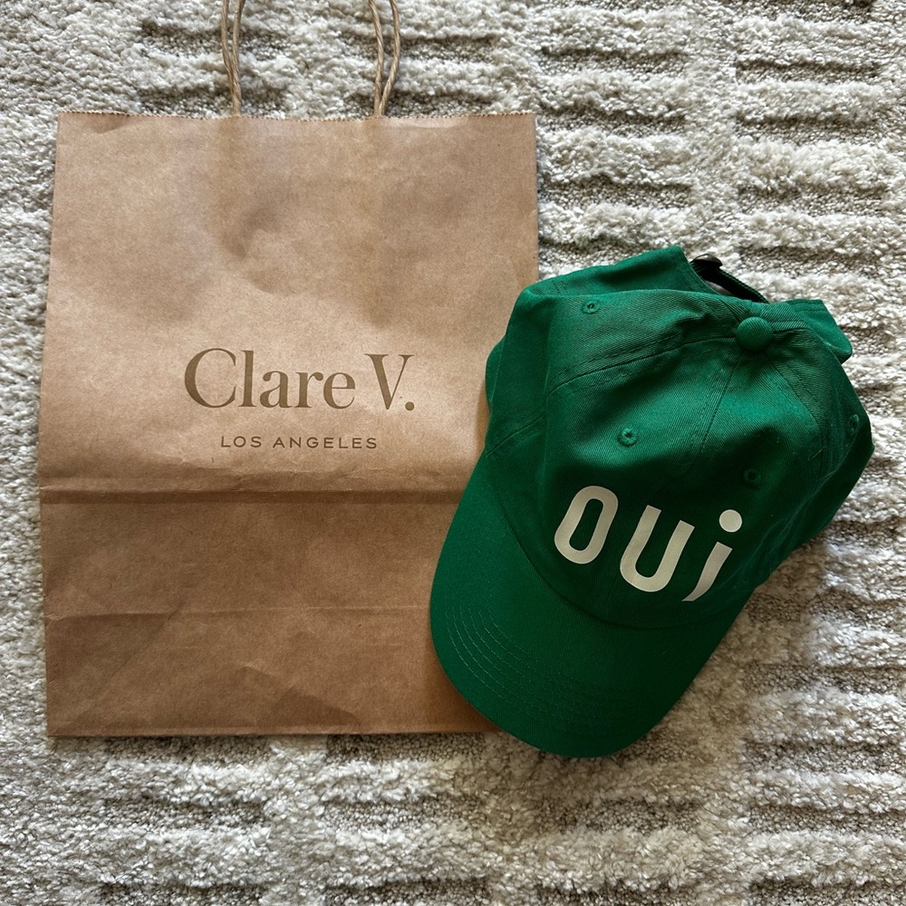 Clare V Green Oui Baseball Hat